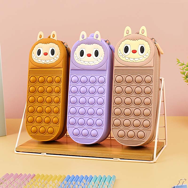 QS-2028 monster bubble press silicone pen case