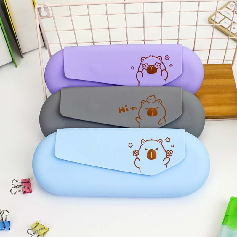 QS-2026 kapibala magnetic silicone pencil box