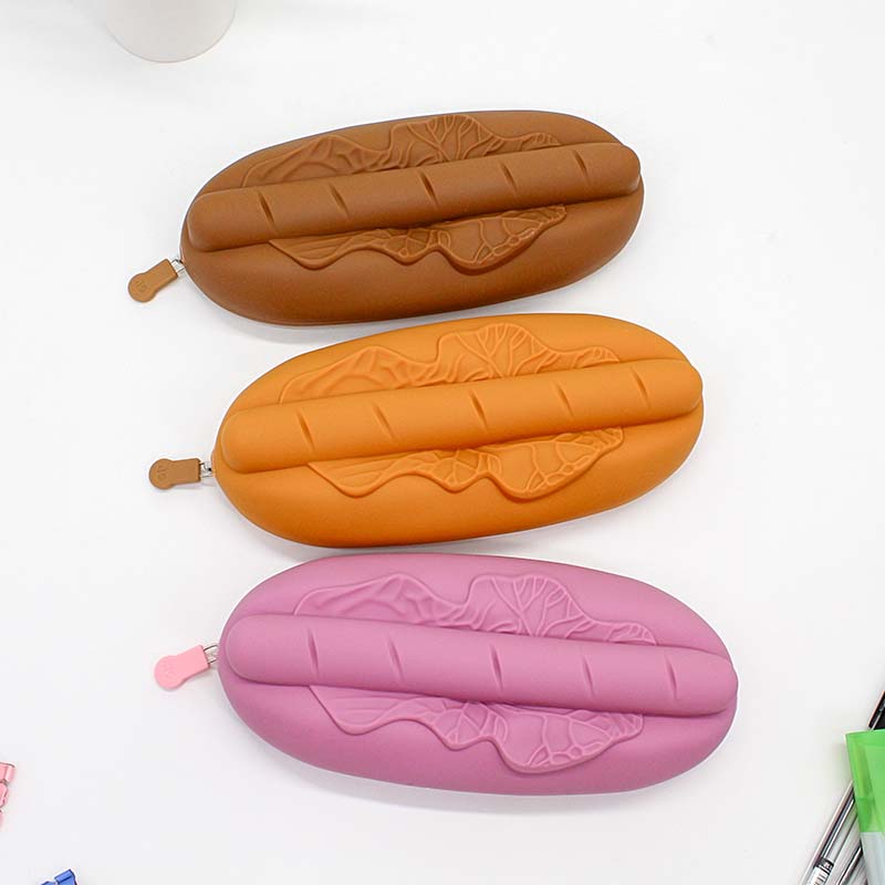 QS-2024 Hot Dog Silicone Pencil Case