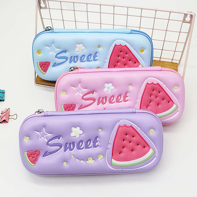 JS-6656 Sweet Watermelon Convex EVA Pencil Bag