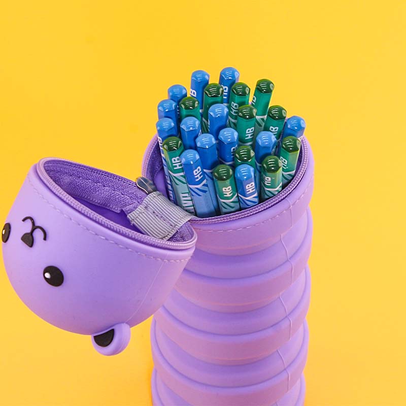 WD-309 Bear Scalable Silicone Pencil Case