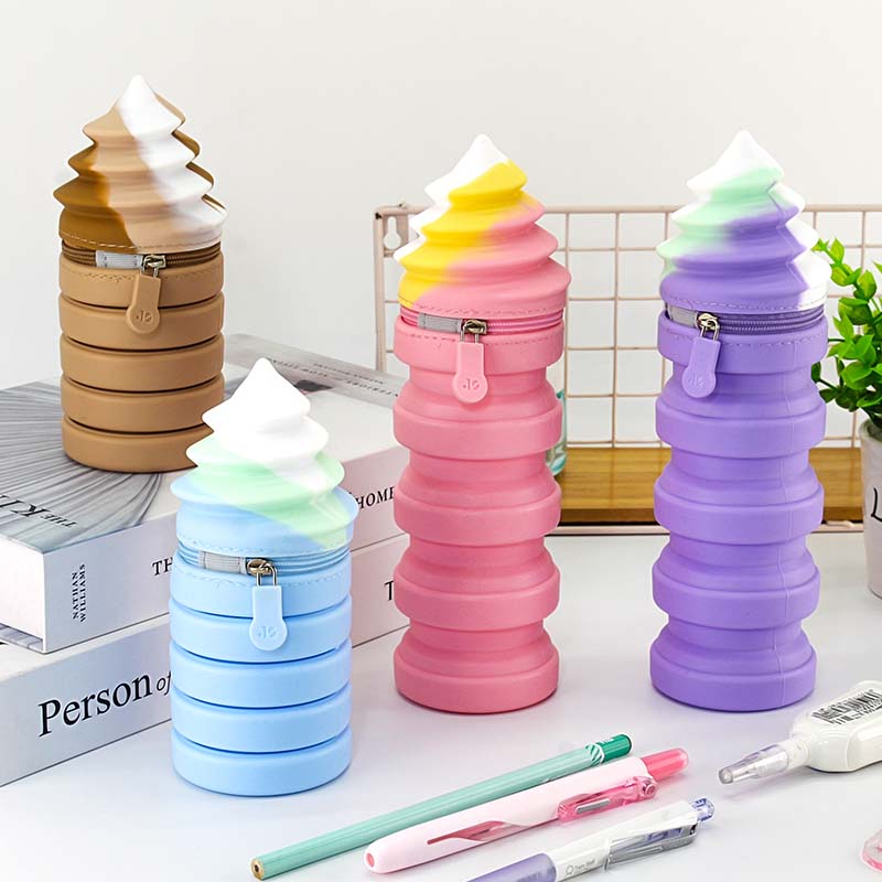 WD-313 Ice Cream Scalable Silicone Pencil Case