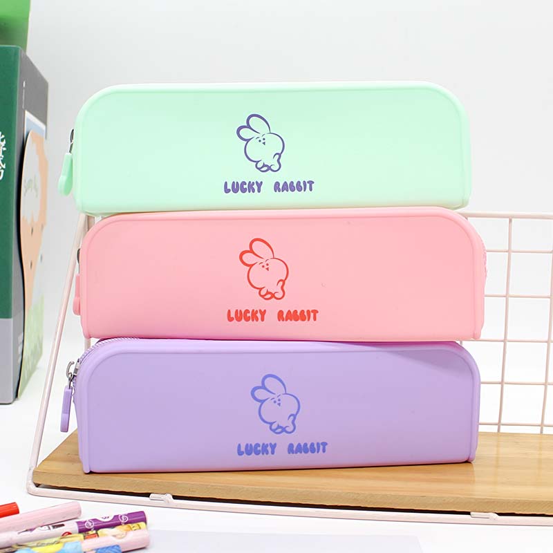 QS-2003 Lucky Rabbit Silicone Pen Pencil Case