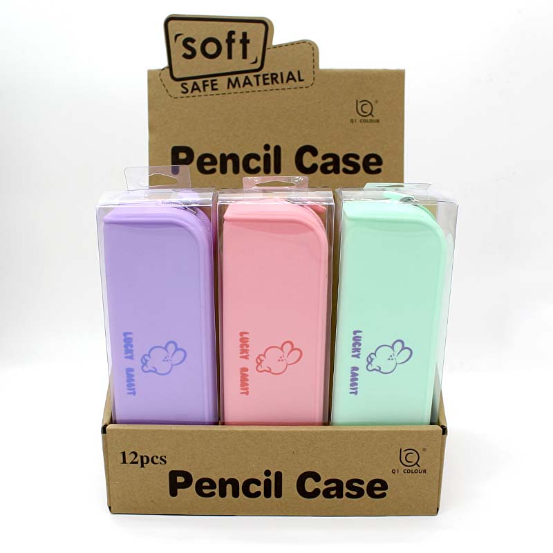 QS-2003 Lucky Rabbit Silicone Pen Pencil Case