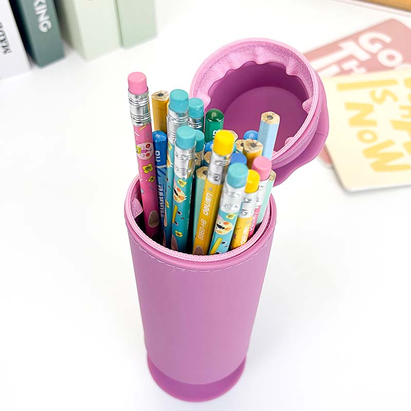 QS-2015 Hamburger Sucking Silicone Pencil Case