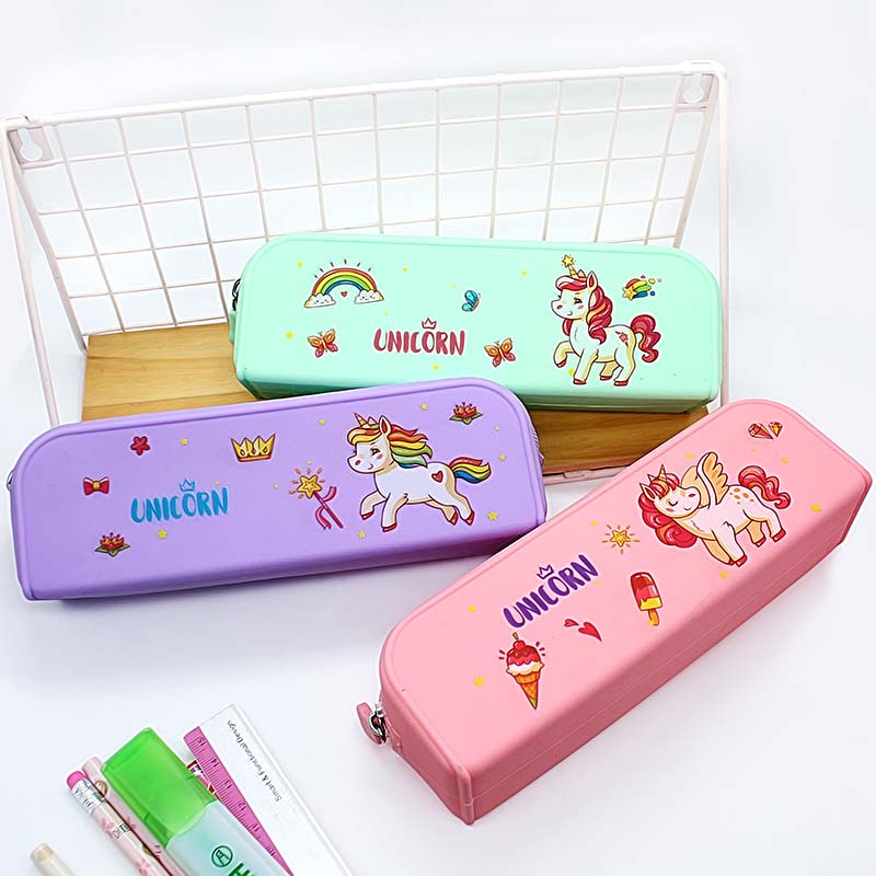 QS-2002 Unicorn Silicone Pencil Box