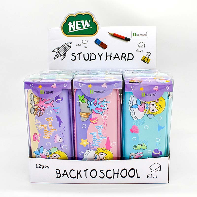 JS-6532 Mermaid Under The Sea EVA Pen Box Big Capacity For Girls
