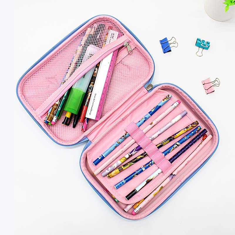 JS-6653 Flamingo Youthful Large Capacity 3D EVA Pen Case