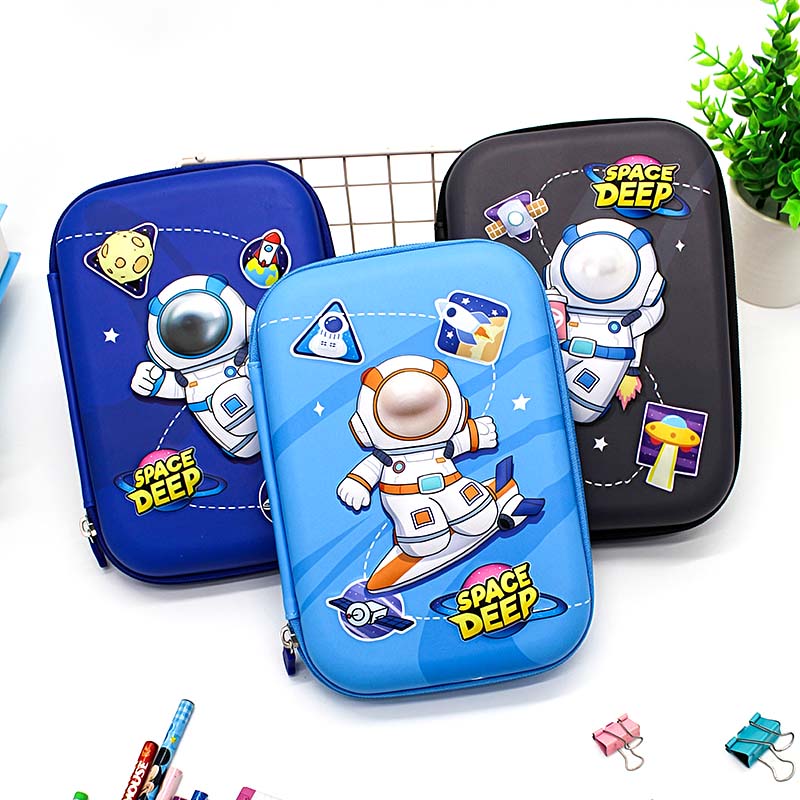 JS-6652 Spaceman Drawing High Capacity EVA Pen Case For Boys