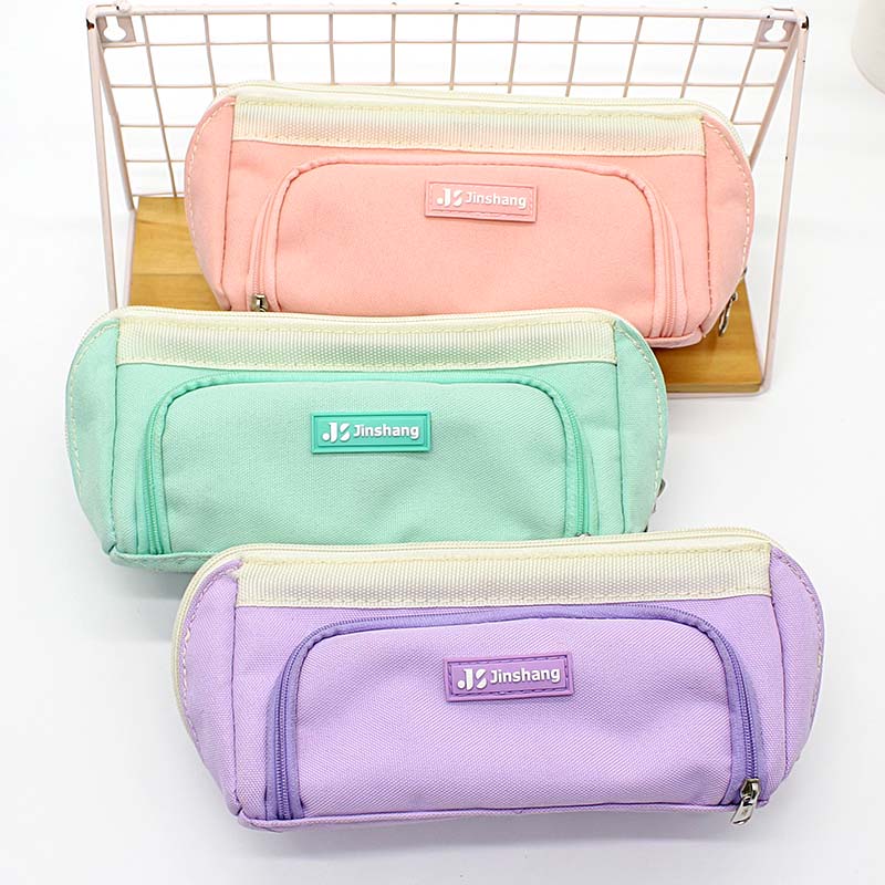 JS-6628 Window 2 Layers Multifunctional Pencil Bag