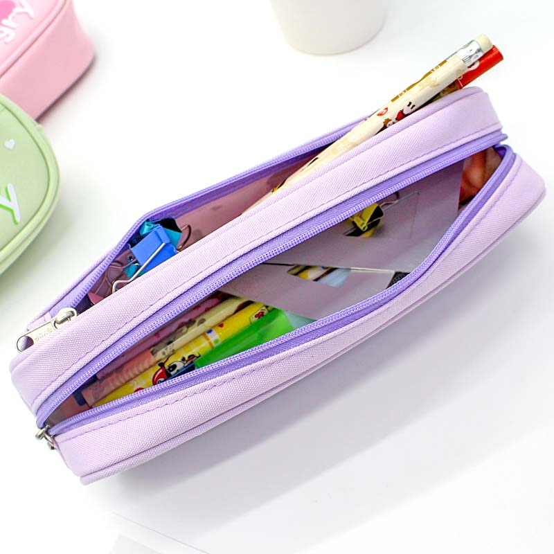 JS-6624 Hungry Rabbit 2 Layers Pencil Bag