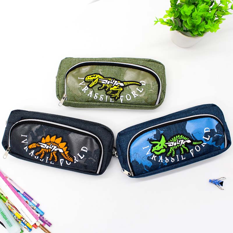JS-6584 Dinosaur 2 Layers Pencil Bag