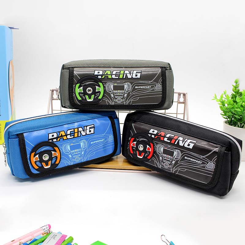 JS-6581 Racing 2 Layers Pencil Bag