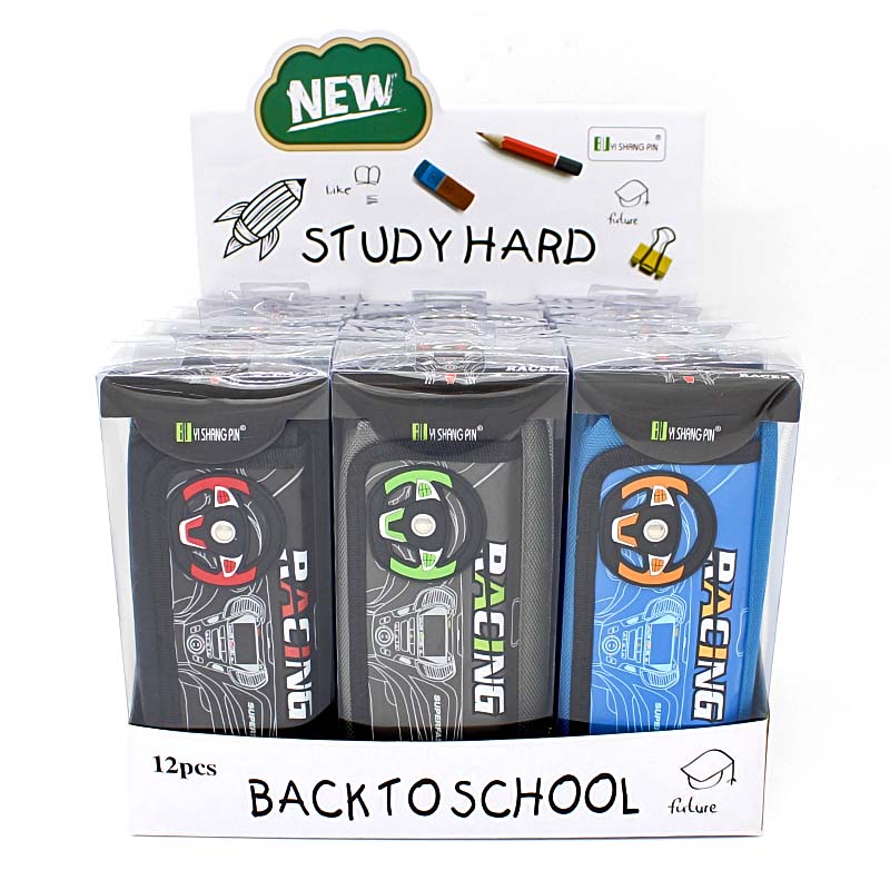 JS-6581 Racing 2 Layers Pencil Bag