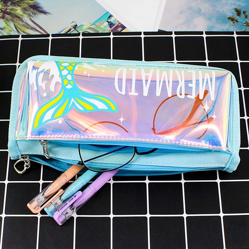 JS-6391 Mermaid 2 Layers Pencil Bag
