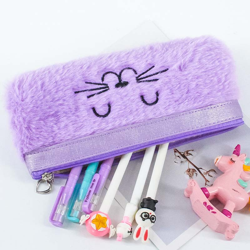 JS-6428 Cat Look Lint Pencil Bag