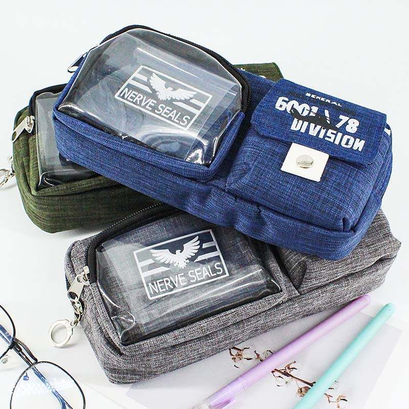 JS-6401 Nerve 3 Layers Pencil Bag