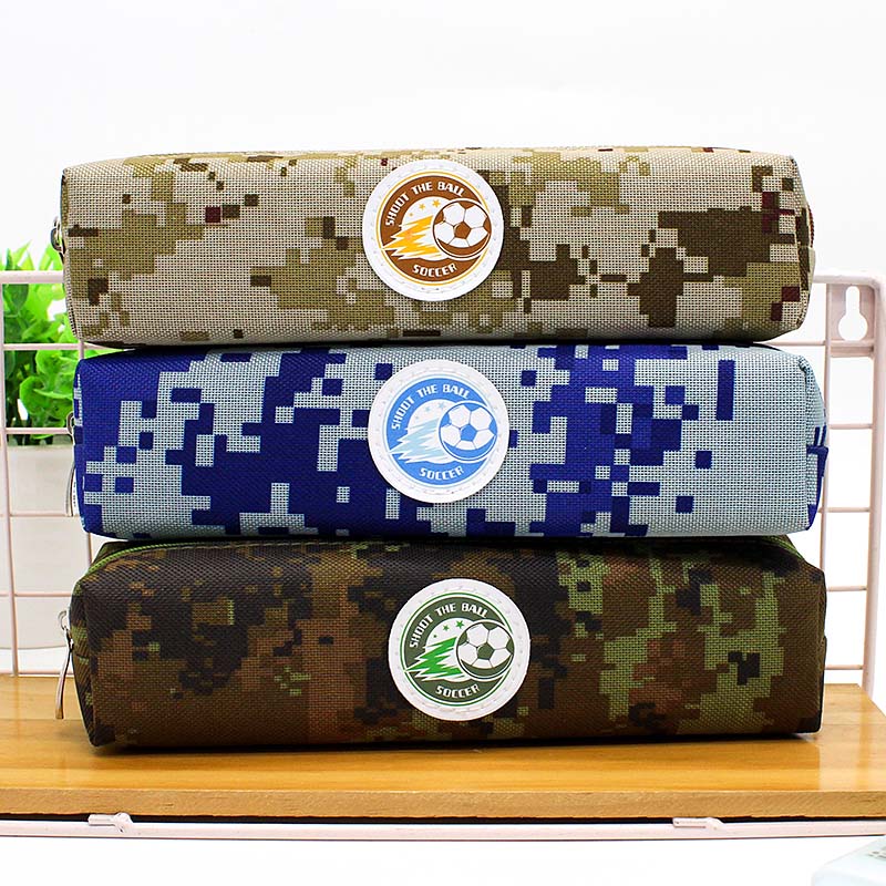JS-8065 Soccer Camouflage Pencil Bag