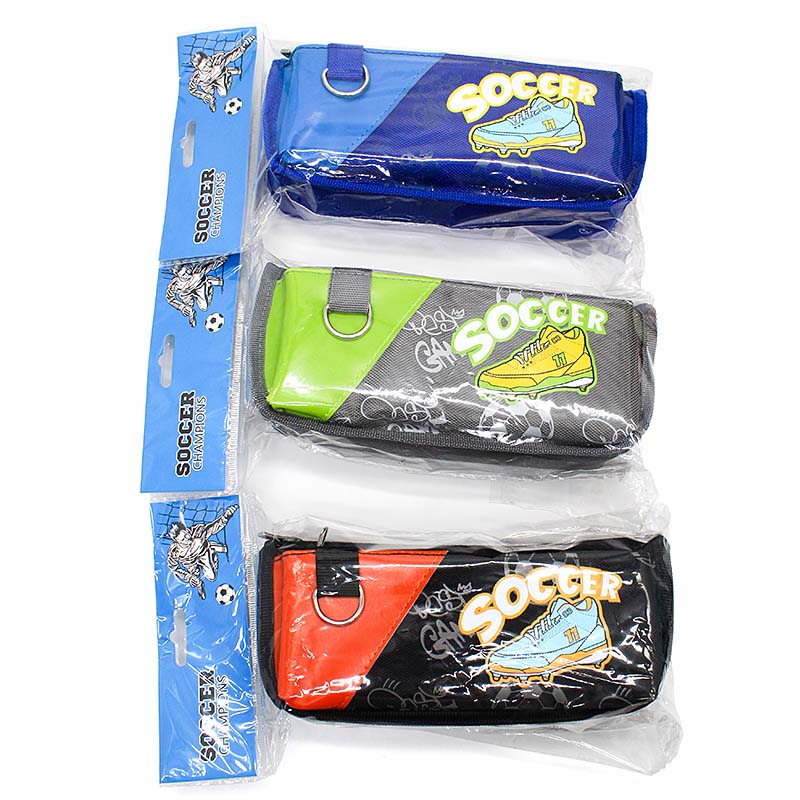JS-8063 Soccer Shoe 2 Layers Pencil Bag