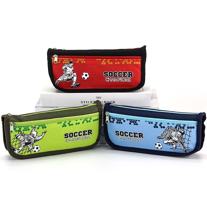 JS-8028 Soccer Champions 2 Layers Pencil Bag